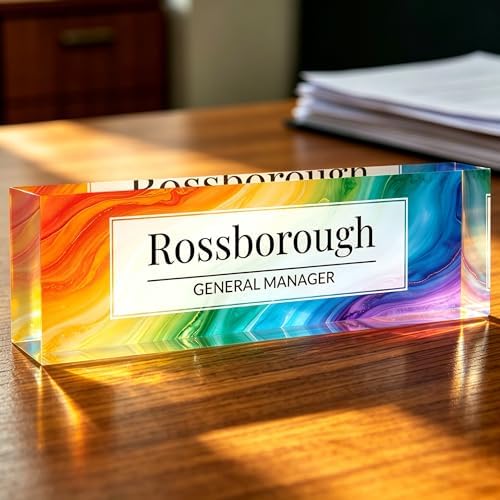 Custom Name Plate for Desk, Desk Name Plate Personalized, Acrylic Desktop Ornament, Stylish Office Decor, Appreciation Present for Boss, Social Worker, Teacher, Nurse, Employee by Unknown