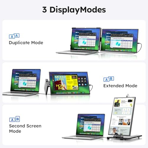 Dopesplay Laptop Screen Extender, 15.6" FHD 1080P IPS External Portable Monitor for Laptop, Plug & Play Dual Screen Monitor for 13"-17" Laptops, Compatible with Mac, Wins, Chrome, Android, Dex - Image 6