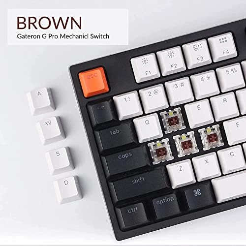 Keychron C1 87 Key TKL Wired Mechanical Keyboard for Mac Windows, 80% Layout Gateron Brown Switch White LED Backlit Double-Shot ABS Keycaps, USB-C Gaming Keyboard for Gamer/Typists/Office - Image 7