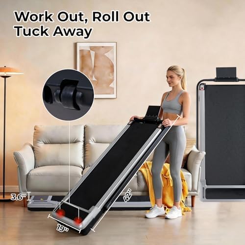 3-in-1 Walking Pad Under Desk Treadmill for Home Office Portable - Image 4