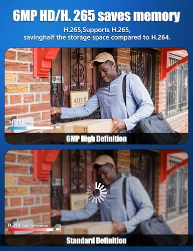 Wireless Security Camera 3 Lens 5G/2.4G WiFi 6MP Triple Lens Camera,2K HD PTZ Dome Cameras with Automatic Cruise, Color Night Version, Motion Detection - Image 6