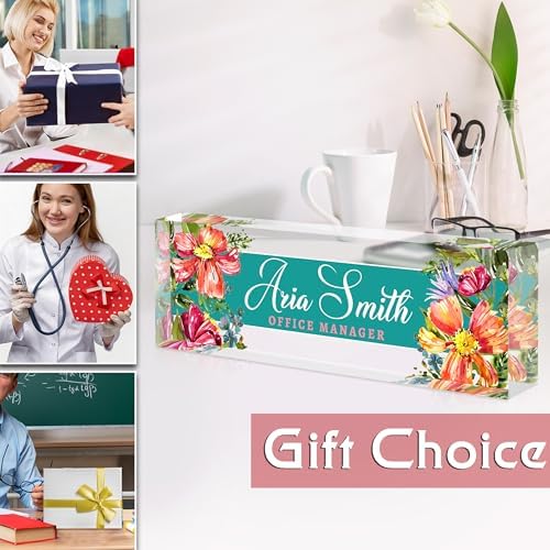 Custom Name Plate for Desk, Acrylic Desk Name Plate Personalized, Employee Appreciation Gifts, Office Desk Accessories for Woman Teacher Nurse, Coworker Gifts for Manager Assistant - Image 6