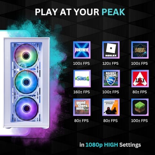 NOVATECH Phantom - Prebuilt Gaming PC Desktop Computer - RTX 3050 - i7 Xeon 3.5GHz - 16GB RAM - 512GB M.2 SSD WiFi/BT, Win 11 Pro - Gaming Computer Tower, Pre Built PC Gaming - 1 Year Warranty (White) - Image 3