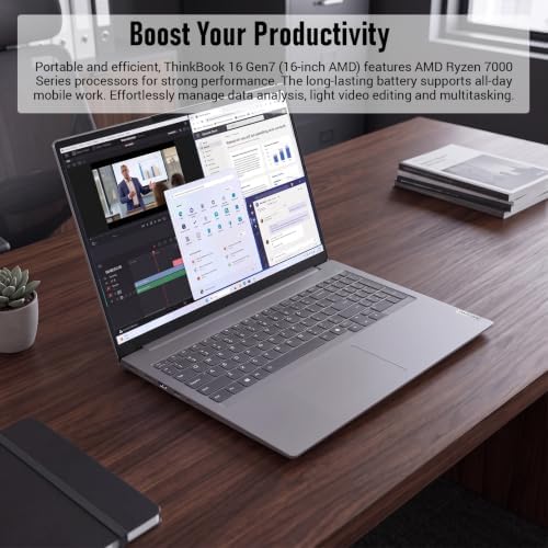 Lenovo ThinkBook 16 Gen 7 AMD Ryzen 7 7735HS Business Laptop, 32GB + 1TB - Image 5