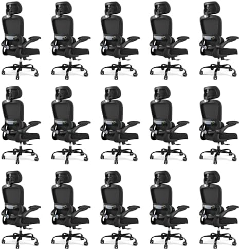 TRALT Office Chair Ergonomic Desk Chair with Lumbar Support Black, 15 by TRALT
