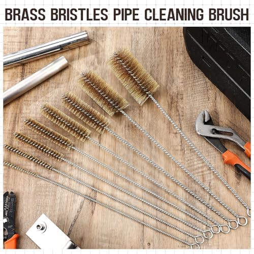 Baderke 16 Inch Long Wire Pipe Brush Tube Cleaning Brush,Brass - Image 4