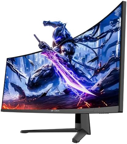 CRUA 45" DQHD 240Hz Ultrawide Curved Gaming Monitor, 1500R, FreeSync, Black - Image 2