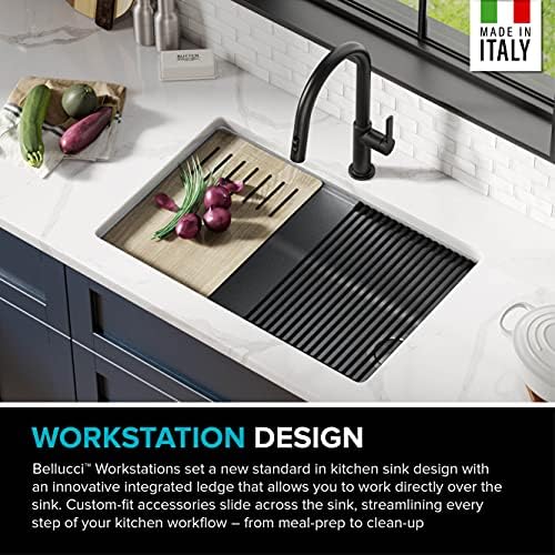 KRAUS Kitchen Sink Bellucci 29” Undermount Workstation Granite, Metallic Gray, Accessories, KGUW2-30MGR - Image 5