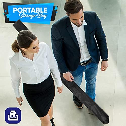 Pyle Projector Screen with Stand - 100-Inch Floor Standing Portable Fold-Out Rollup Matte for Projection, Includes Tripod, Great for Indoor/Outdoor Presentation, Quick Assembly - Image 6