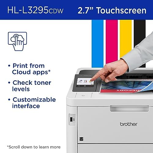 Brother HL-L3295CDW Wireless Compact Digital Color Printer with Laser Quality Output, Duplex, NFC, Mobile & Ethernet | Includes 2 Month Refresh Subscription Trial ¹, Amazon Dash Replenishment Ready - Image 6
