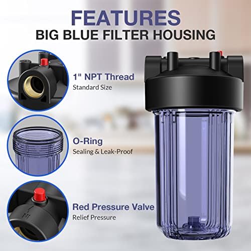 SimPure DB10C 10" *4.5" Whole House Water Filter Clear Housing - Image 2