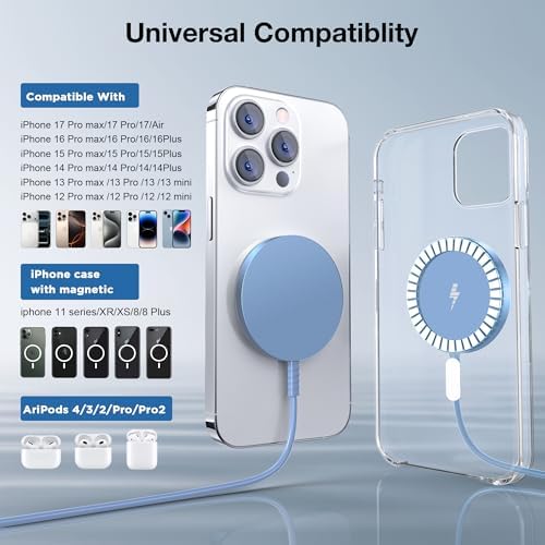 MagSafe Charger 2 Pack: Magnetic Wireless Charge iPhone 17-12 & AirPods - Image 2