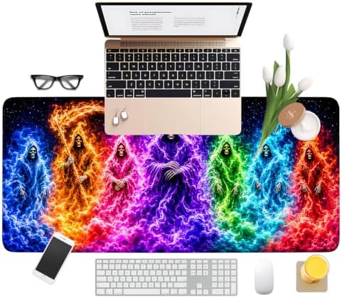 Halloween Killers Extended Gaming Mouse Pad 35.4"x15.7" Large Extended Pad Desk Mat Anti-Slip Rubber Base & Durable Stitched Edges for Gamers Smooth Mouse Pad Writing Surface for Desk Office/Home - Image 3