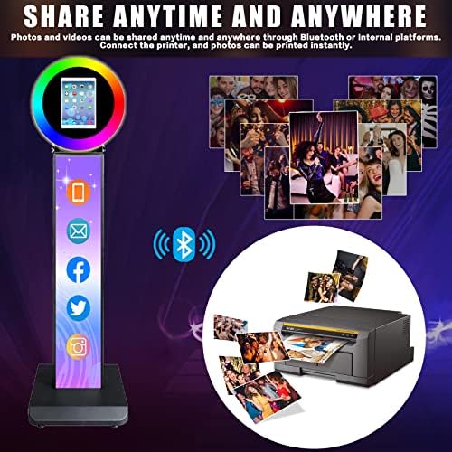 Portable Photo Booth for iPad 10.2" 10.5" 10.9" 11" 12.9" 13" Photobooth Machine Metal Shell Selfie Station RGB Ring Light Custom Logo for Parties Wedding Rental - Image 5