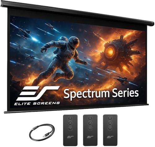 Elite Screens Spectrum RC1 Remote KIT, 142-INCH 16:10 diag Electric Motorized Projector Screen Home Movie Theater 8K/4K Ultra HD Ready Projection, ELECTRIC142X2 by EliteScreensInc