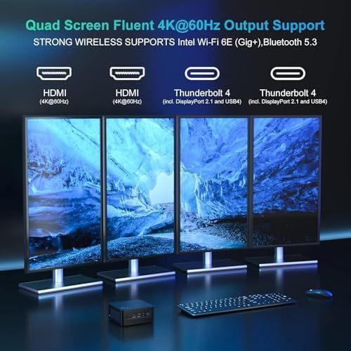 ASUS NUC 13 Pro Mini Desktop Computer, New Tall Version AI PC for Business&Home, Latest 13th Gen Intel Core i5-13420H, 12GB RAM, 256GB PCIe SSD, 2X HDMI + 2X Thunderbolt, Wi-Fi 6E, RJ-45, Windows 11 - Image 5
