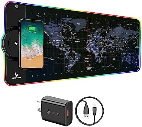 Mouse Pad,Wireless Mouse Pad Charging,15W Fast Charging,Extened Large Size - Image 2