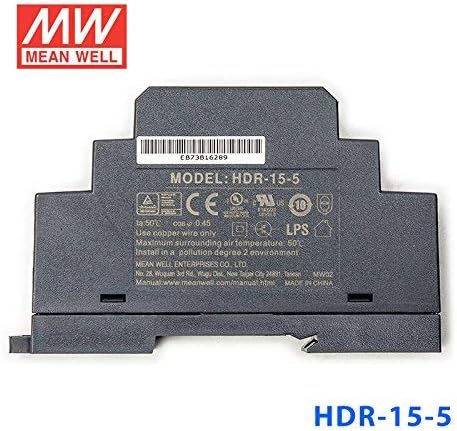 MEAN WELL HDR-15-5 Ultra Slim Step-Shape 1SU DIN Rail Power Supply, 5V 2.4A 12W - Image 4
