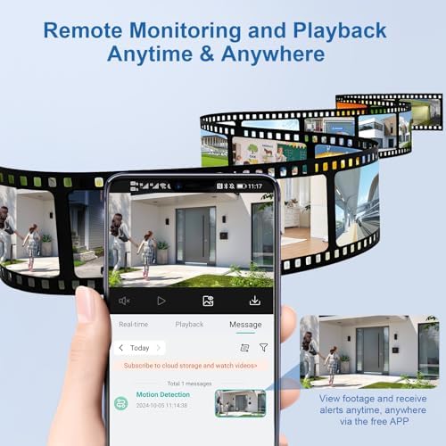 H.265+ Wired Security Camera DVR Kit System with AI Human Vehicle Detection, 4X 1920P 5MP IP67 Metallic Indoor/Outdoor Cameras IR Night Vision, 4K NVR 500GB HDD Included for 24/7 Recording - Image 7