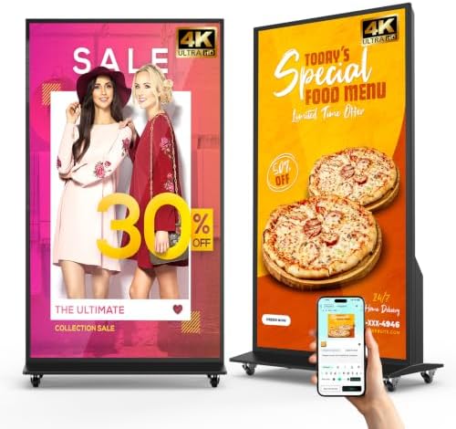 75 Inch Full Screen Indoor Floor Stand Digital Signage Kiosks Android 11 System 2GB+32GB LCD Poster Display With WiFi/HDMI/USB Input Auto Media Player, 4K UHD&CMS Remote Management for Retail Business by YIXZSWD%7COne-StopCommercialVisualSupplierDigitalKiosksLEDScreensSmartWhiteboardsMenuOutdoorWaterproofDisplays