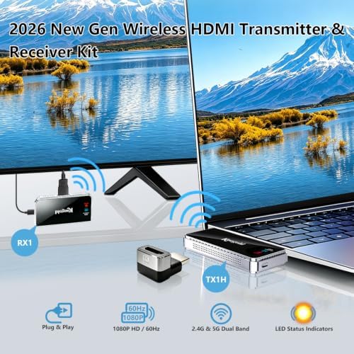 Wireless HDMI Transmitter and Receiver, Plug and Play Extender Kit - Image 2