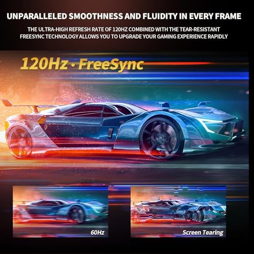 ZZA 24.5 Inch FHD (1920x1080) 120Hz Curved Gaming Monitor, 3000R Curvature VA Panel, 1ms MPRT, AMD FreeSync, Ultra-Thin Bezel, Eye Care, for Esports,PC - Image 6