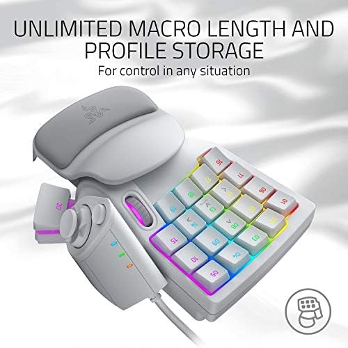 Razer Tartarus Pro Gaming Keypad: Analog-Optical Key Switches - Rapid Trigger - Adjustable Actuation - 32 Programmable Keys - Customizable Macros - Chroma RGB Lighting - Mercury White - Image 6