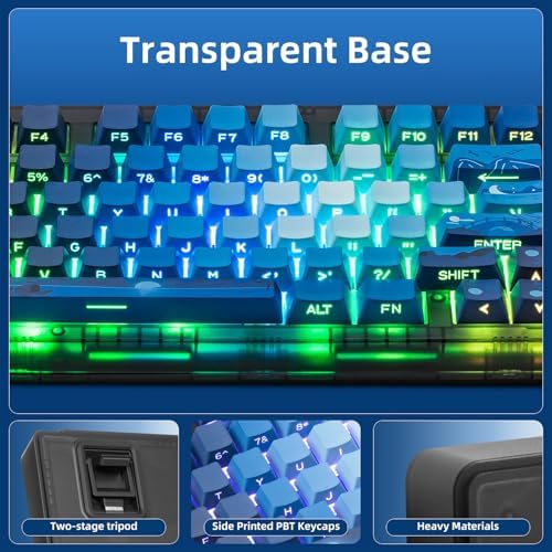 ZORNHER ZH980 Mechanical Keyboard,95% Blue Creamy Keyboard with Number Pad,Hot-Swappable Custom Gaming Keyboard,Shine Through Dye Sublimation PBT Keycaps,Creamy Sounding Linear Switches - Image 6