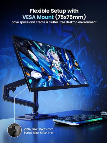UPERFECT Portable Monitor 18.5-inch 120HZ Touchscreen 100% sRGB w/VESA & Stand 180° Adjustable Ultra-Slim & Lightweight Frameless FHD FreeSync IPS HDR Gaming Display, Travel Second Monitor for Laptop - Image 6