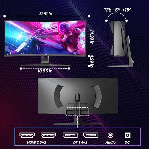 Gawfolk 34" Ultrawide Curved Monitor 240Hz, UWQHD 3440x1440 Curved 1500R - Image 6