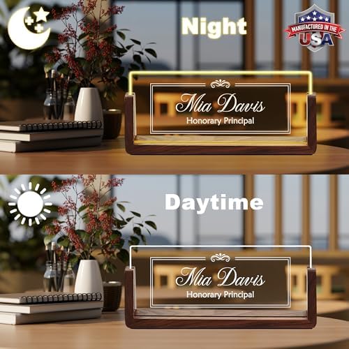 Ship Next Day Custom Name Plate for Desk, Acrylic Office Desk Accessories - Image 2