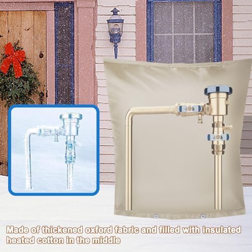 Backflow Preventer Insulation Cover,Pipe Insulation,Outdoor Pipe Covers for Winter Freeze Protection,Outdoor Faucet Covers for Winter Freeze Protection,Insulated Pipe Covers for Outside (24w*24h) - Image 3