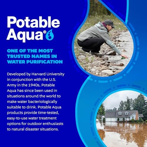 Potable Aqua Water Purification Tablets, Portable and Effective Water Purification Solution for Camping, Hiking, Emergencies, Natural Disasters and International Travel, Two 50ct Bottles, Blue - Image 6