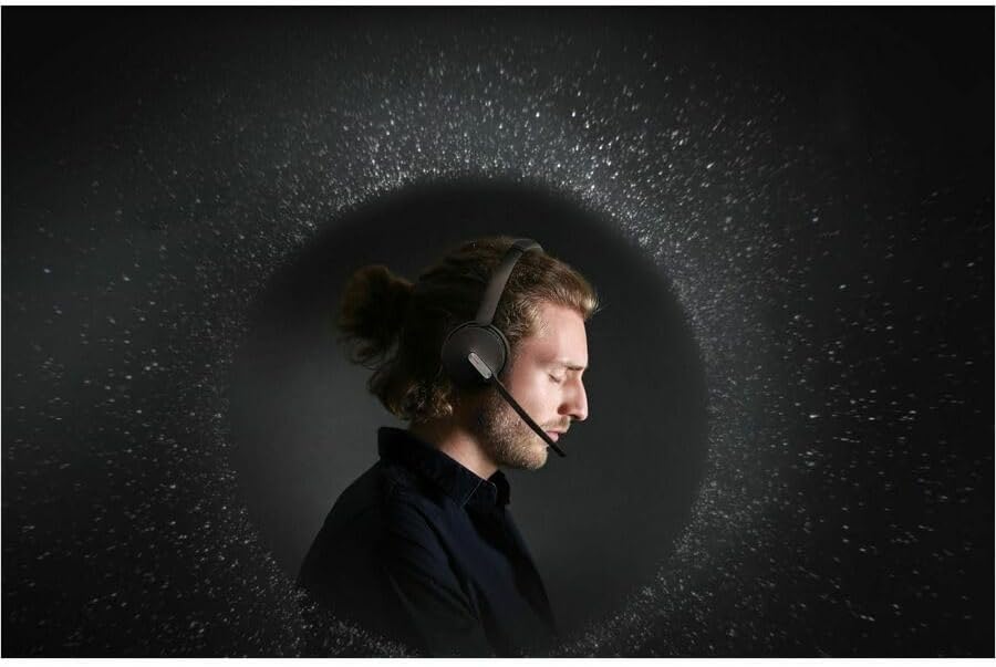 Yealink BH70 with Stand Wireless Bluetooth Headset with Microphone for Work, up to 35h Talking Battery Life, 3 Noise Cancellation Mics, Teams Certified, ≤90min Fast Charging, NO Power Adapter Needed - Image 2