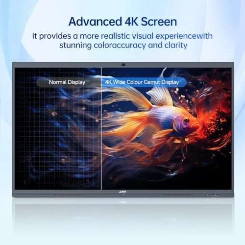 JAV 75 Inch Smart Board Pro, Google EDLA Certified 4K UHD Interactive Whiteboard for Classroom Office, Android 14, 8GB+128GB, 48MP AI Camera, Wi-Fi and Bluetooth - Image 4