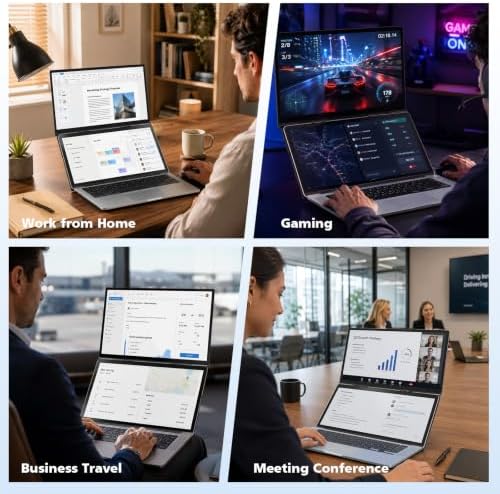 Laptop Screen Extender Monitor Portable, 15.6“ FHD 1080P Eye Care & Neck-Friendly Travel Monitor for Laptop， Vertical Screen Extender Plug & Play for Windows/Mac/Android/Gaming, fits 13-17" Laptops - Image 7