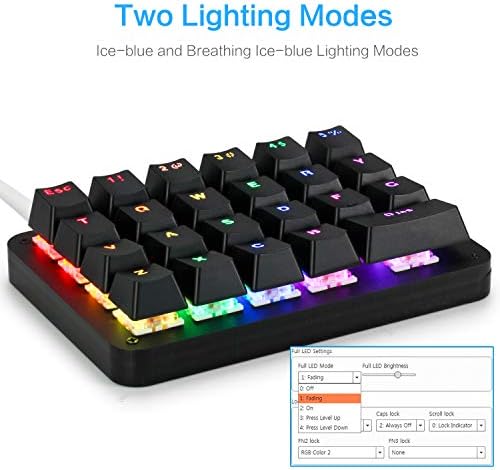 Koolertron One-Handed Macro Keyboard, 23-Key RGB Gaming Keypad - Image 4