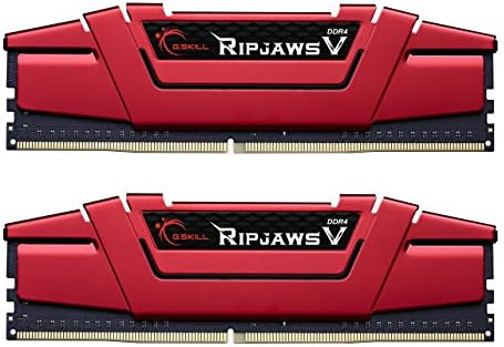 G.SKILL RipjawsV Series DDR4 RAM (XMP) 16GB (2x8GB) Up to 3200MT/s* CL16-18-18-38 1.35V Intel AMD Desktop Computer Memory U-DIMM - Red (F4-3200C16D-16GVRB) by GSkillInternationalEnterpriseCoLtd