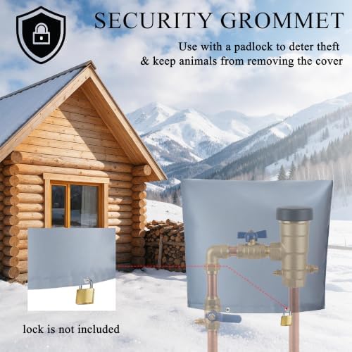 24"Wx24"H Backflow Preventer Insulation Cover, Sprinkler Covers for Outside - Image 5