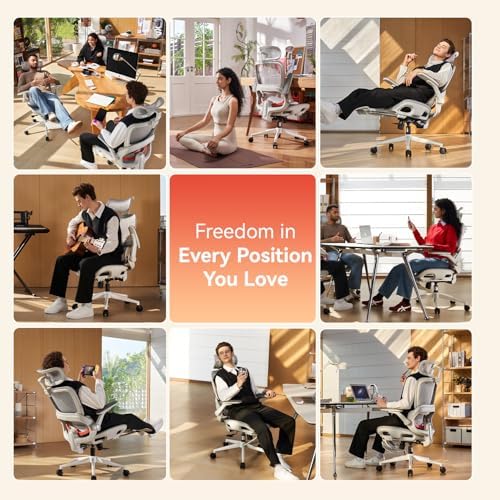 SIHOO B100 PRO Ergonomic Office Chair with Footrest, 4D Flip-Up Armrests - Image 7