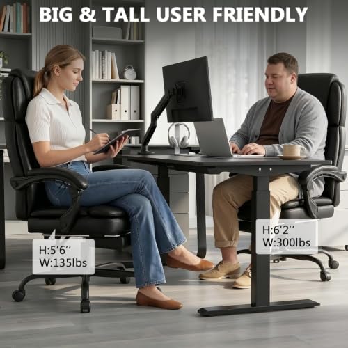 Big and Tall Office Chair 400lbs, PU Leather Executive Chair - Image 7
