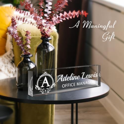 Custom Engraved Name Plate for Desk, Acrylic Desk Name Plate Personalized - Image 6