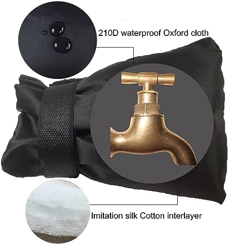 Outdoor Faucet Covers for Winter 3 Packs Hose Bib Protector Spout Cover Garden 8.7" x 7" x 2", Outside Spigot Pipe Freeze Protection Cover Insulated Tap Pouch (large) - Image 2