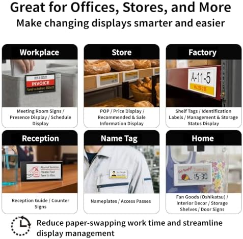 [Santek] EZ Sign NFC E-Paper Display – No Battery, Ultra-Thin 0.13”, Rewritable 4-Color Digital Display, App-Controlled (iOS/Android/PC), IP65 (Silver, 2.9 inch) - Image 2