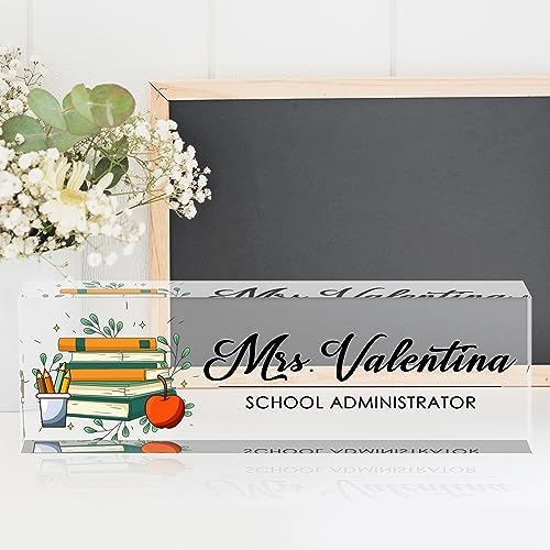 Name Plate for Desk Personalized, The Office Gifts for Teacher, Office Desk Decor Teacher Appreciation Gifts Bulk - Image 6