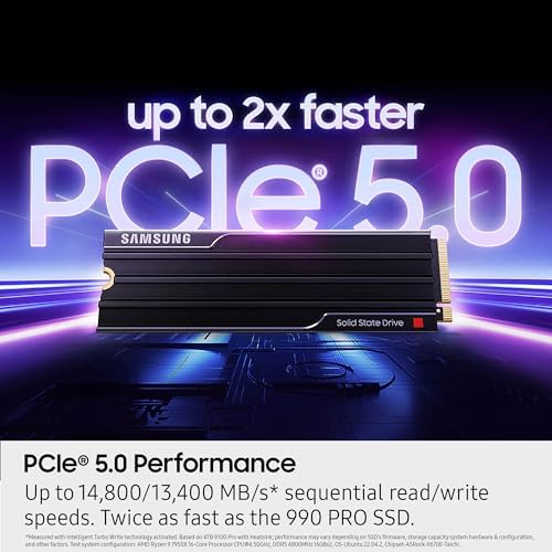 Samsung SSD 9100 PRO w/Heatsink 2TB, PCIe 5.0x4 M.2 2280, Up to 14,700MB/s - Image 4