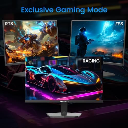 SANSUI 24 Inch Gaming Monitor 180Hz, DP 1.4 & HDMI 2.0 Ports High Refresh - Image 3