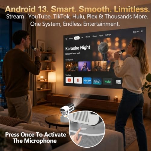 Projector with WiFi and Bluetooth, Projector for Bedroom/Outdoor - Image 2