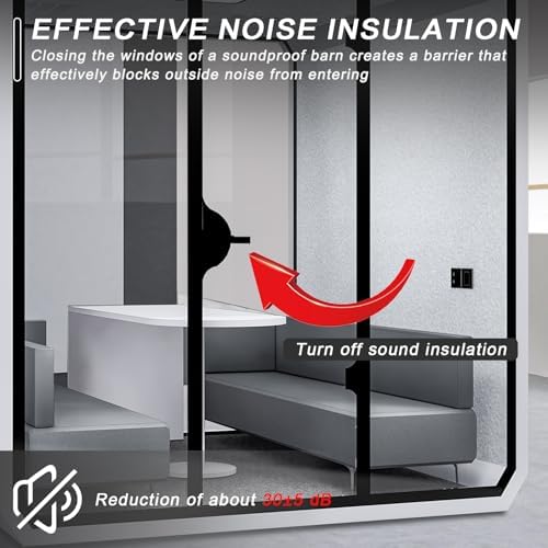 Office Pod Booth with Audio Privacy - Portable Sound Booth Includes Diamond Shaped Frame Design,Separate Room with Light,Fans, USB Port for Antrum Mastoideum Conference Room(85.51IN) - Image 3