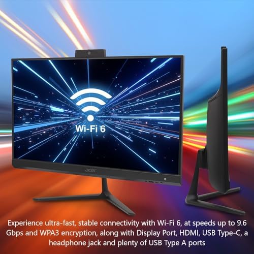 Acer Aspire C24 AIO Desktop | 23.8" Full HD IPS 120Hz Display | Intel Core i3-1305U | Intel UHD Graphics | 8GB DDR4 | 256GB PCIe SSD | Wi-Fi 6 | USB Keyboard & Mouse | C24-2YE13U3UNL-UR12 - Image 5